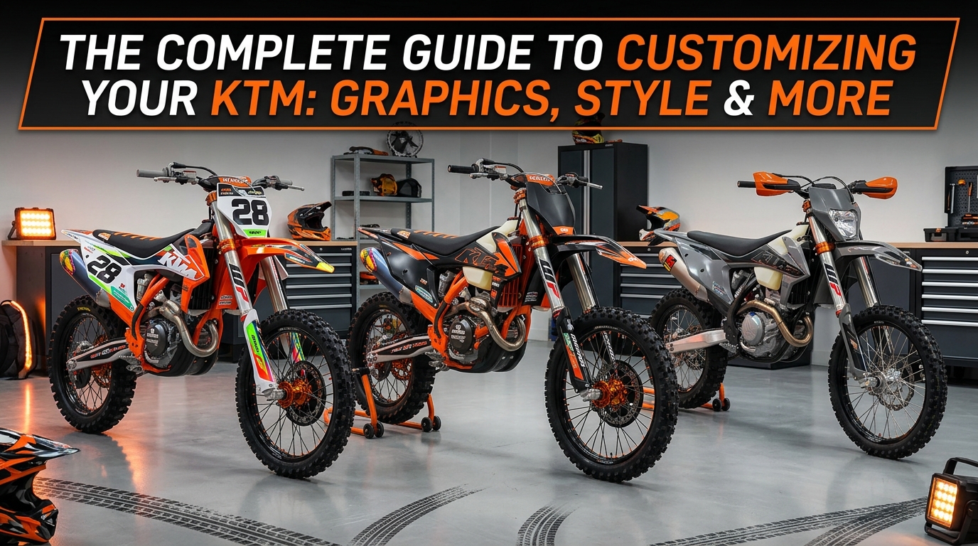Customizing a KTM dirt bike 202608241241 Motocross Graphics Boondocks Decals