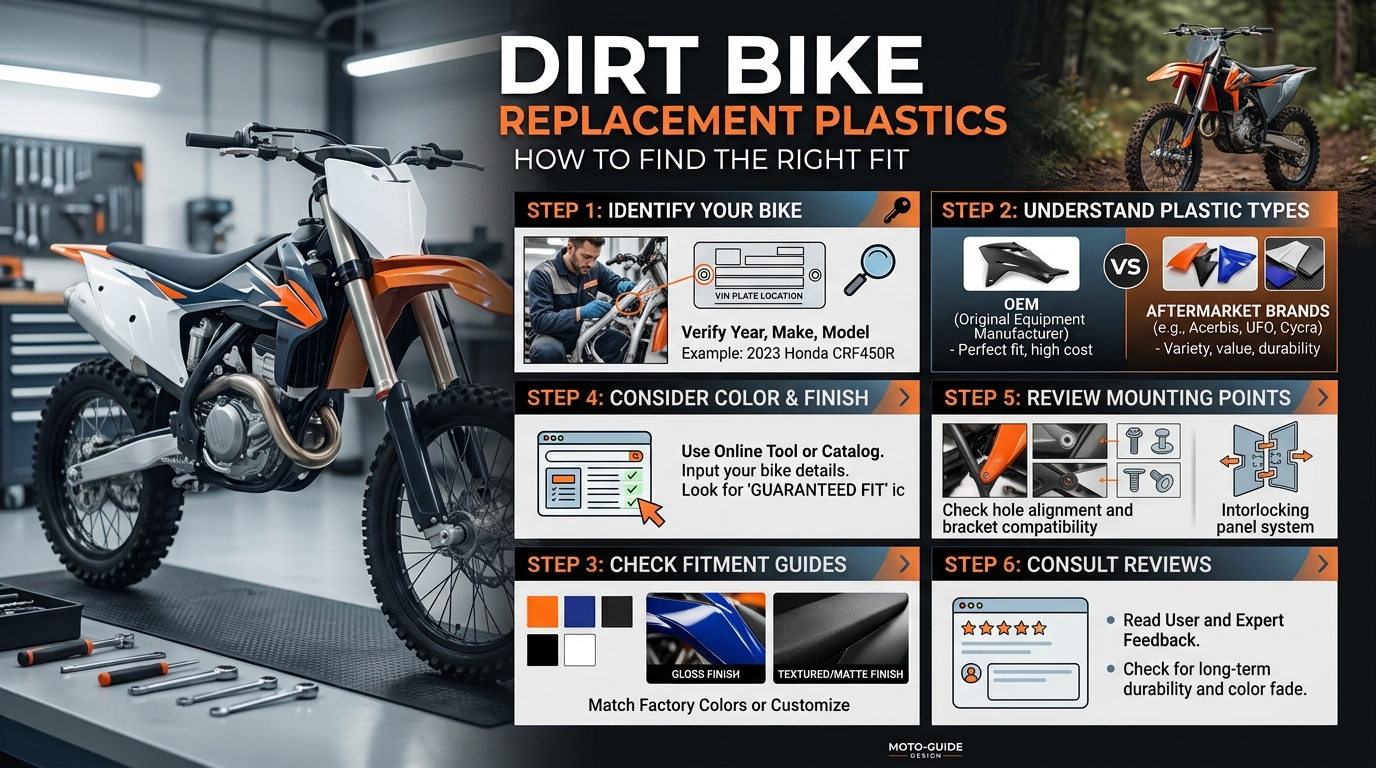 Dirt Bike Replacement Plastics: How to Find the Right Fit