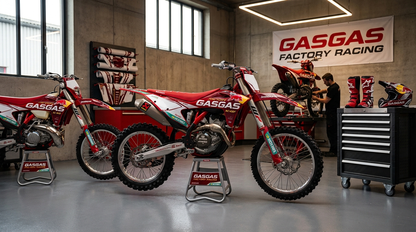GasGas FACTORY 2 Graphics Kit 202608031207 3 Motocross Graphics Boondocks Decals
