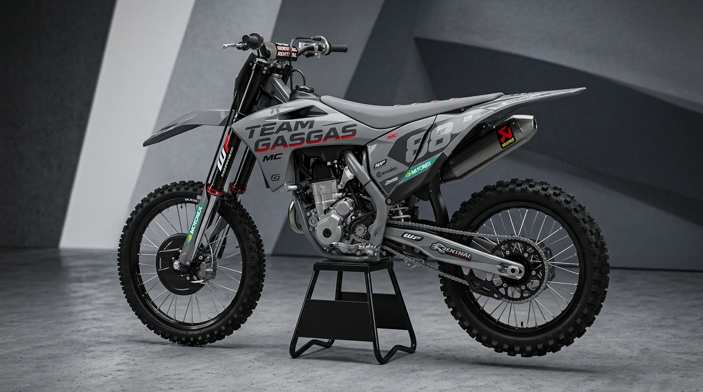 GasGas TEAM Graphics Kit Grey 202608031051 Motocross Graphics Boondocks Decals
