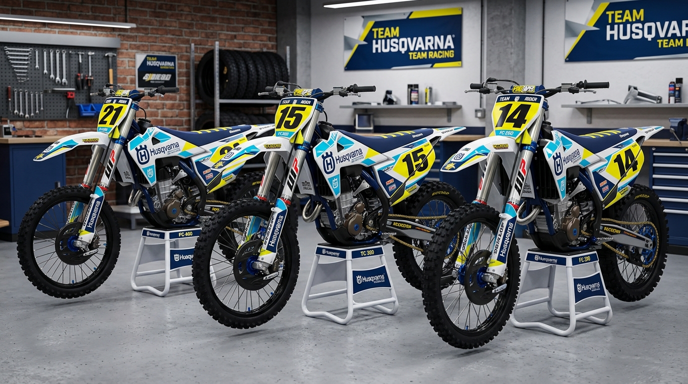 Husqvarna TEAM Graphics Kit 202608031143 Motocross Graphics Boondocks Decals