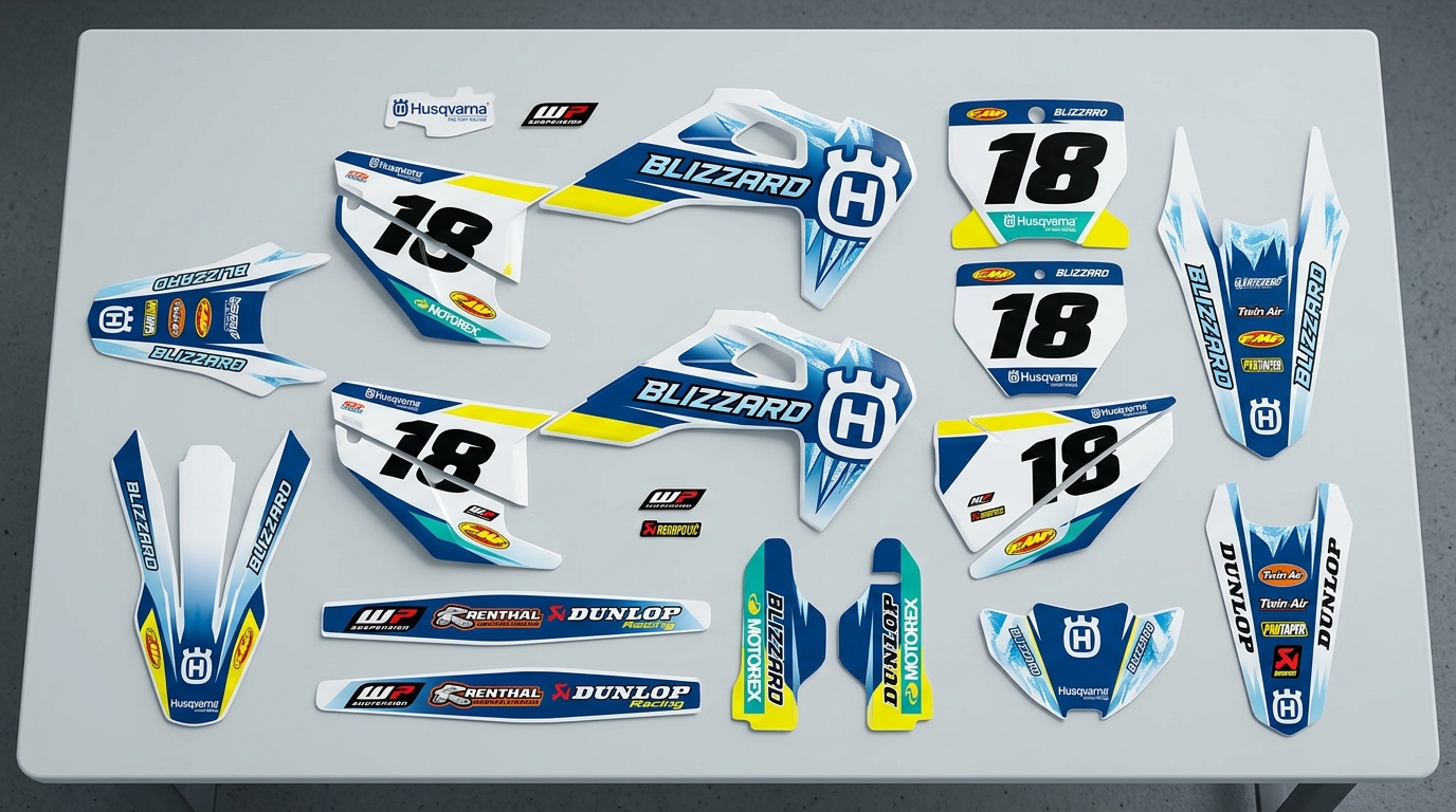 Husqvarna BLIZZARD Graphics Kit Factory 5 Husqvarna blizzard graphics kit … 202608241440 2 Motocross Graphics Boondocks Decals