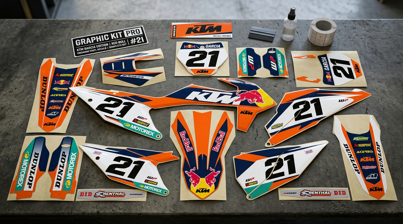 KTM GARCIA INSPIRED Graphics Kit 3 KTM Garcia dirt bike decals 202608241528 Motocross Graphics Boondocks Decals
