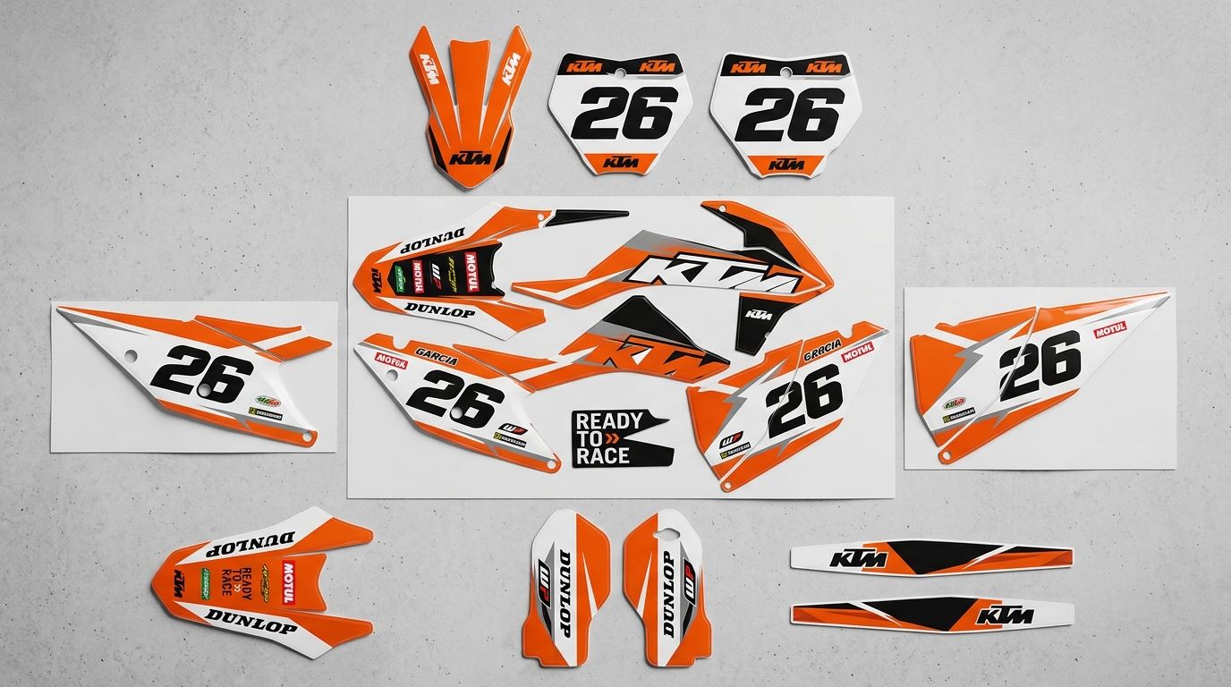 KTM GARCIA INSPIRED Graphics Kit 5 KTM Garcia dirt bike decals 202608241529 1 Motocross Graphics Boondocks Decals