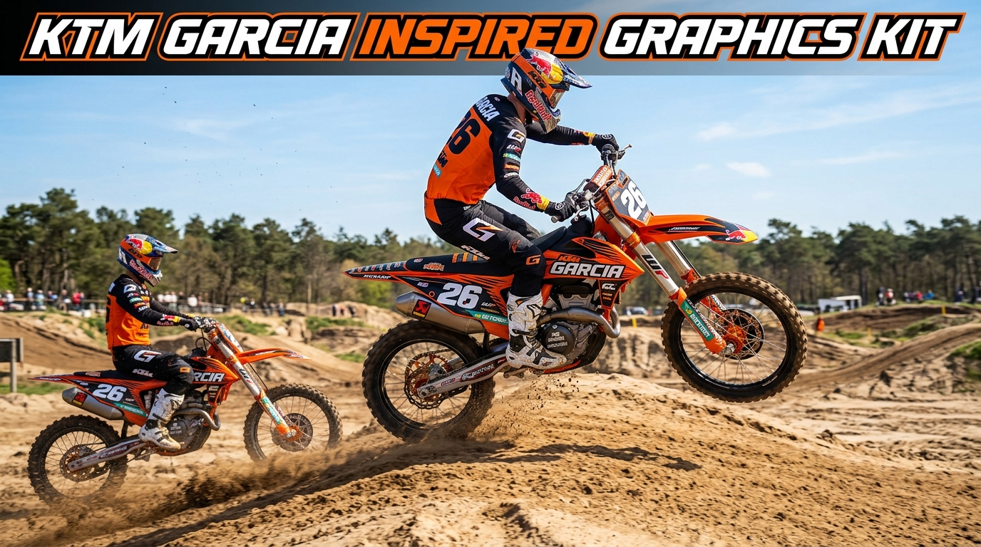 KTM Garcia inspired graphics kit 202608241528 Motocross Graphics Boondocks Decals