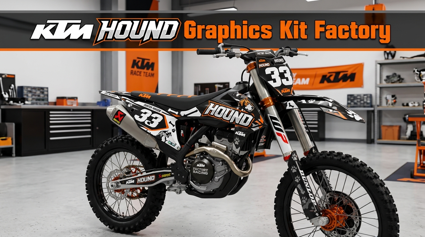 KTM Hound graphics kit factory 202608241443 Motocross Graphics Boondocks Decals