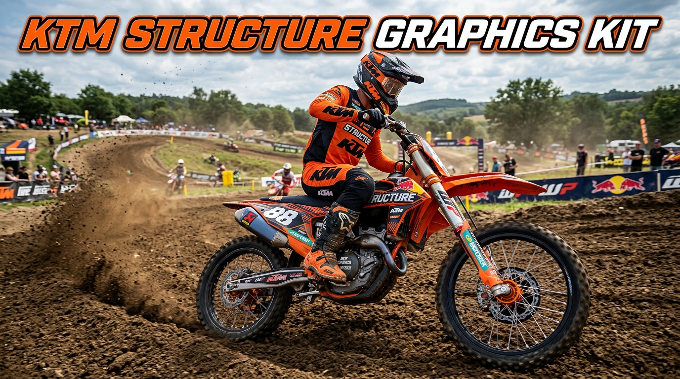 KTM STRUCTURE Graphics Kit 202608171124 Motocross Graphics Boondocks Decals