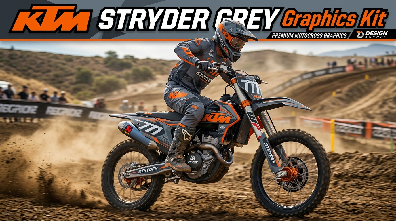 KTM STRYDER GREY Graphics Kit 202608171101 Motocross Graphics Boondocks Decals