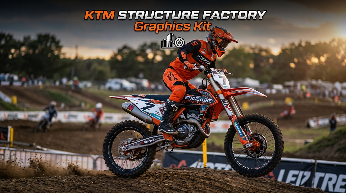 KTM structure factory graphics kit 202608171119 Motocross Graphics Boondocks Decals