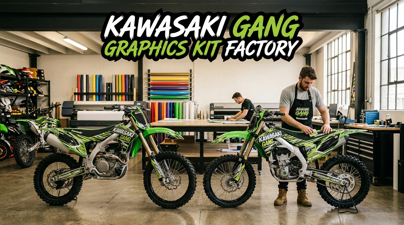 Kawasaki graphics kit dirt bike 202608310933 Motocross Graphics Boondocks Decals