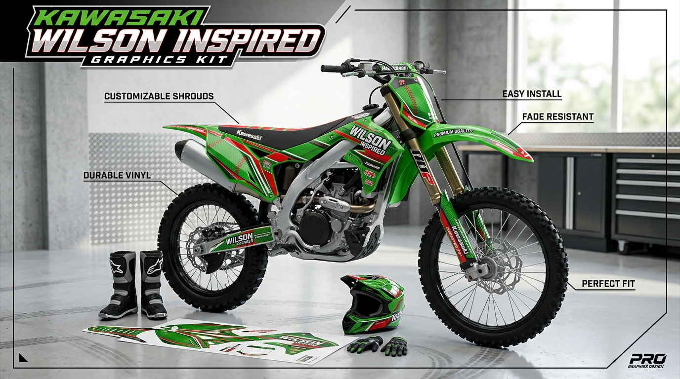 Kawasaki graphics kit dirt bike 202608310957 1 Motocross Graphics Boondocks Decals