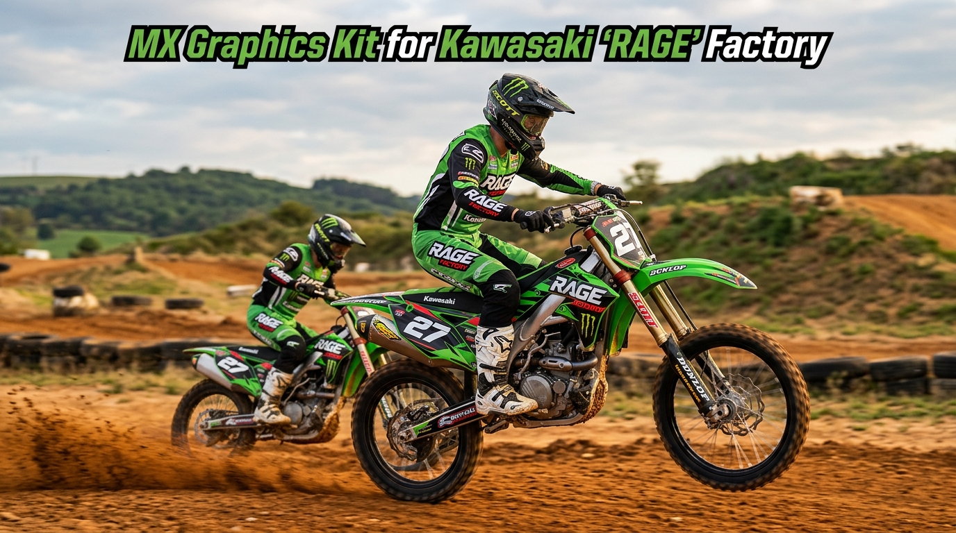 MX Graphics Kit for Kawasaki 202608310928 Motocross Graphics Boondocks Decals