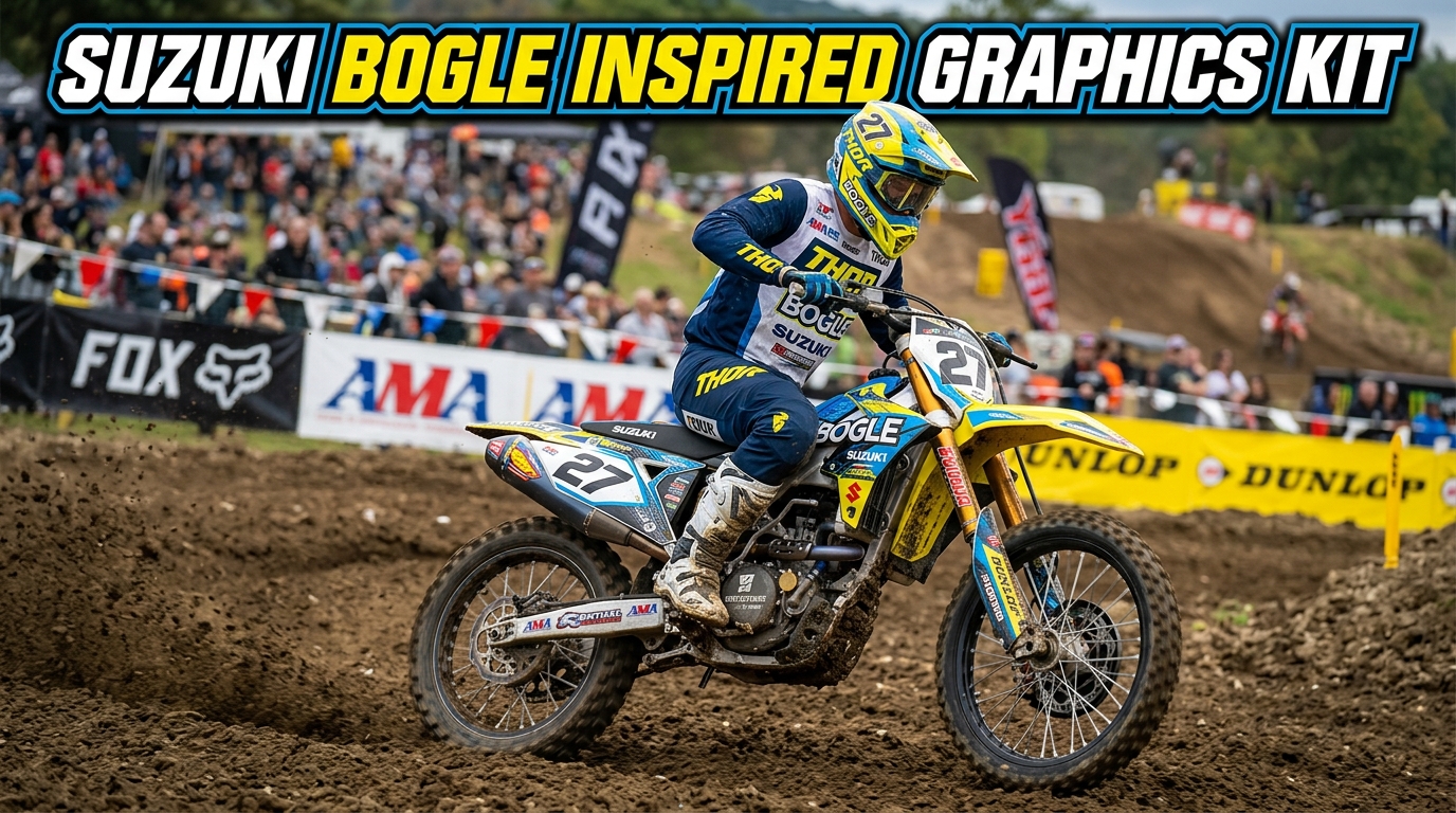 Suzuki BOGLE INSPIRED Graphics Kit 202608311008 Motocross Graphics Boondocks Decals