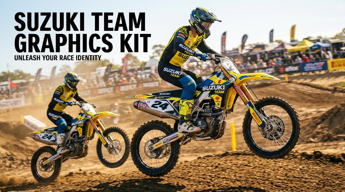 Suzuki TEAM Graphics Kit 202608031112 1 Motocross Graphics Boondocks Decals