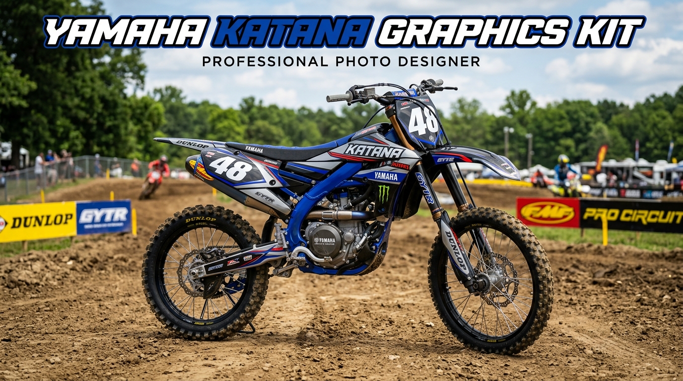 Yamaha KATANA graphics kit creation 202608311005 1 Motocross Graphics Boondocks Decals