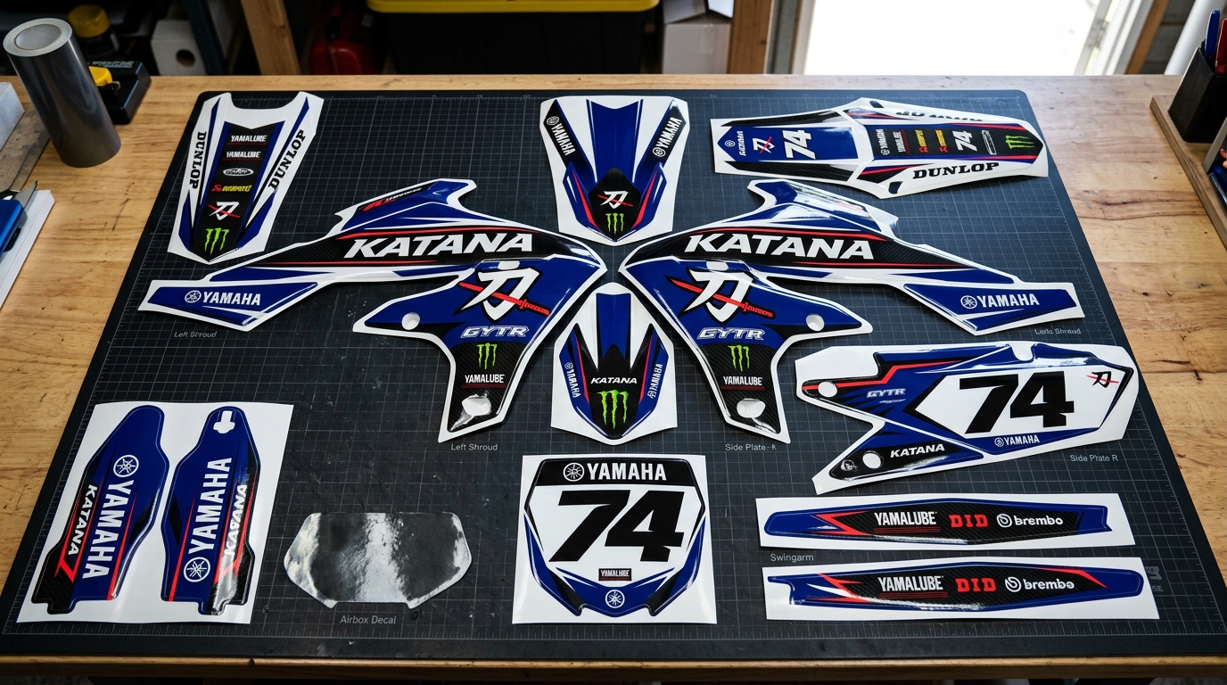 Yamaha KATANA Graphics Kit 6 Yamaha KATANA graphics kit decals 202608311006 1 Motocross Graphics Boondocks Decals