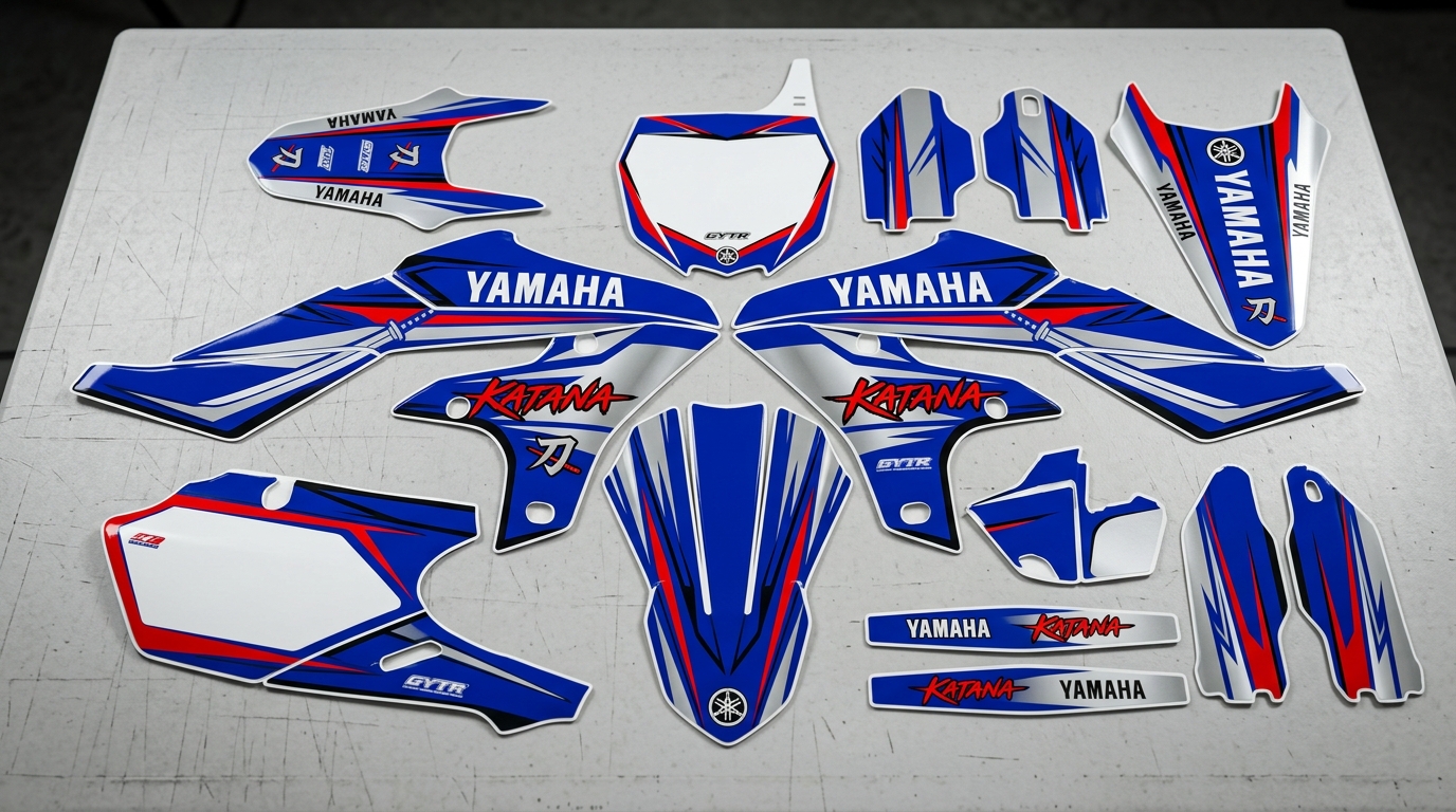 Yamaha KATANA Graphics Kit 5 Yamaha KATANA graphics kit decals 202608311006 Motocross Graphics Boondocks Decals