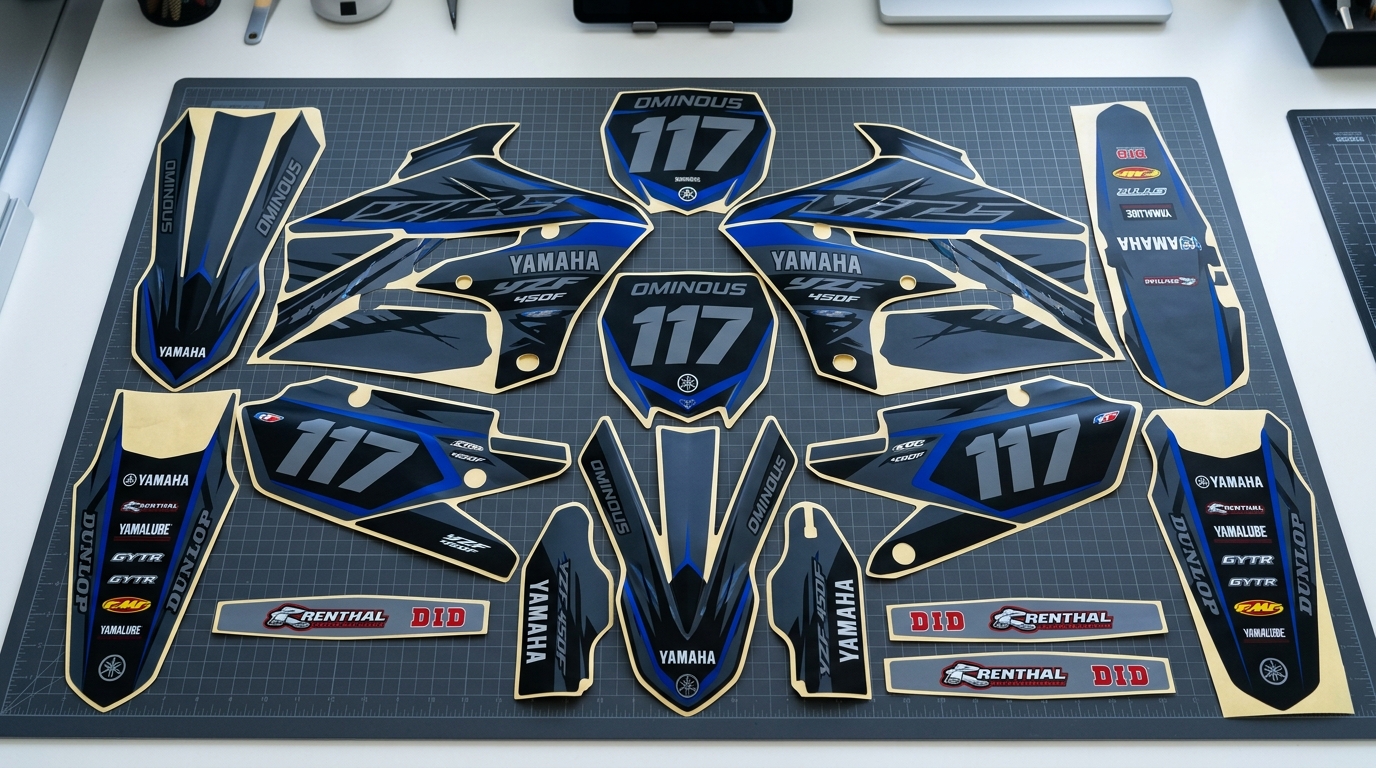 Yamaha OMINOUS Graphics Kit 4 Yamaha Ominous graphics kit decals 202608241521 Motocross Graphics Boondocks Decals