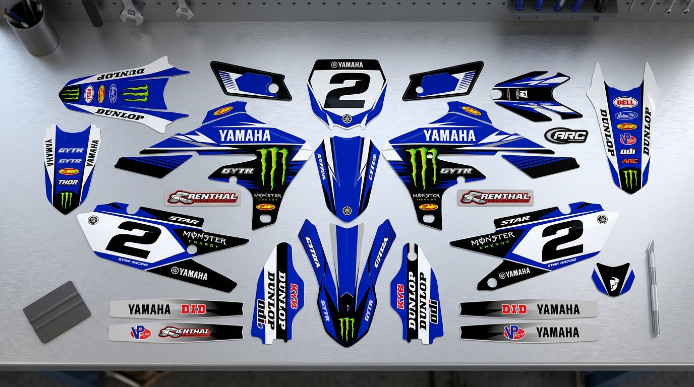 Yamaha WEBB INSPIRED Graphics Kit 5 Yamaha graphics kit decals 202608241458 Motocross Graphics Boondocks Decals